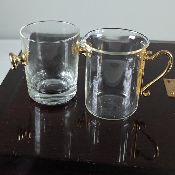 Reims France Individual Creamer and sugar shaped like ice bucket - Picture 2 of 6